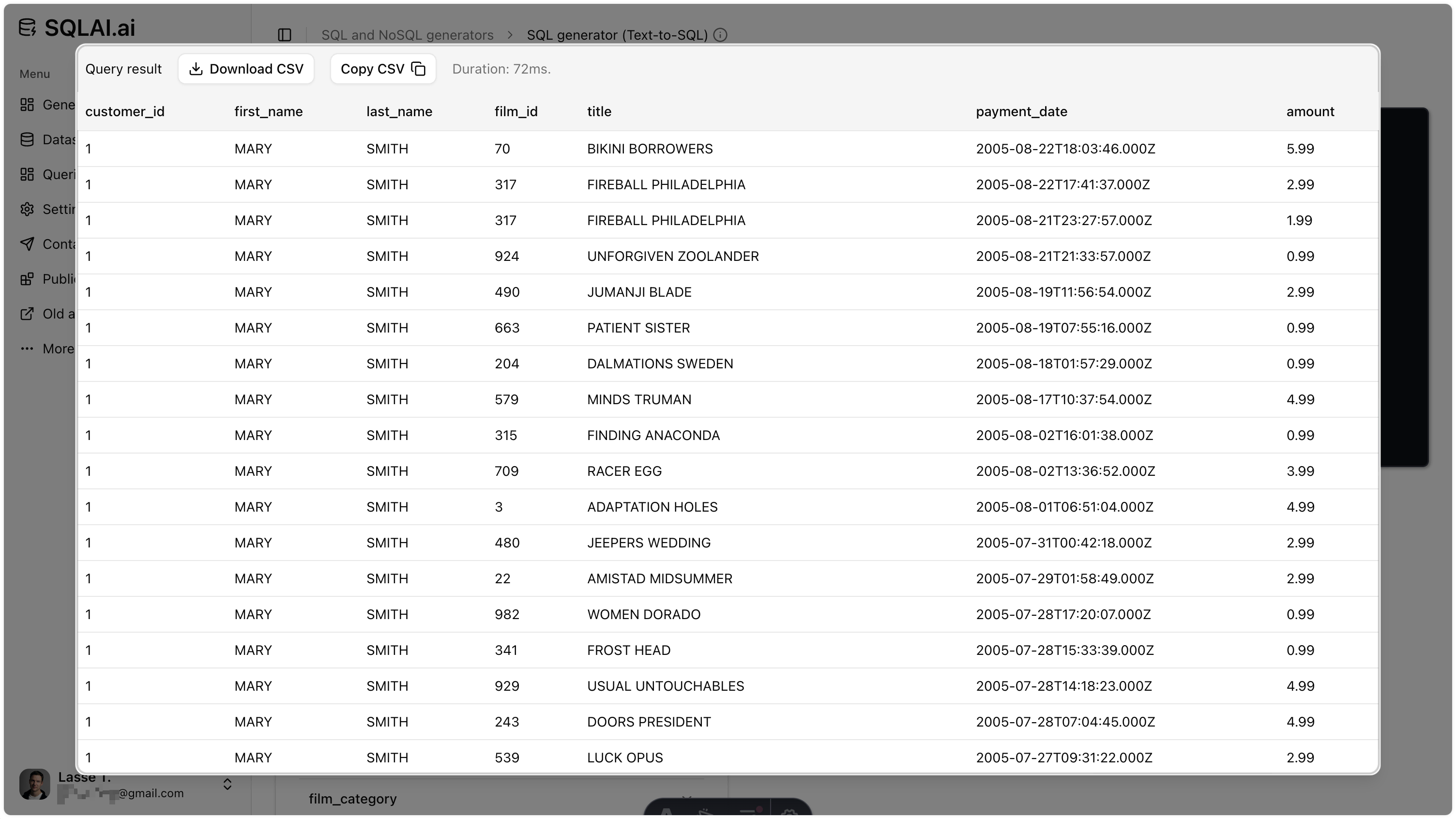 Get data insights with AI