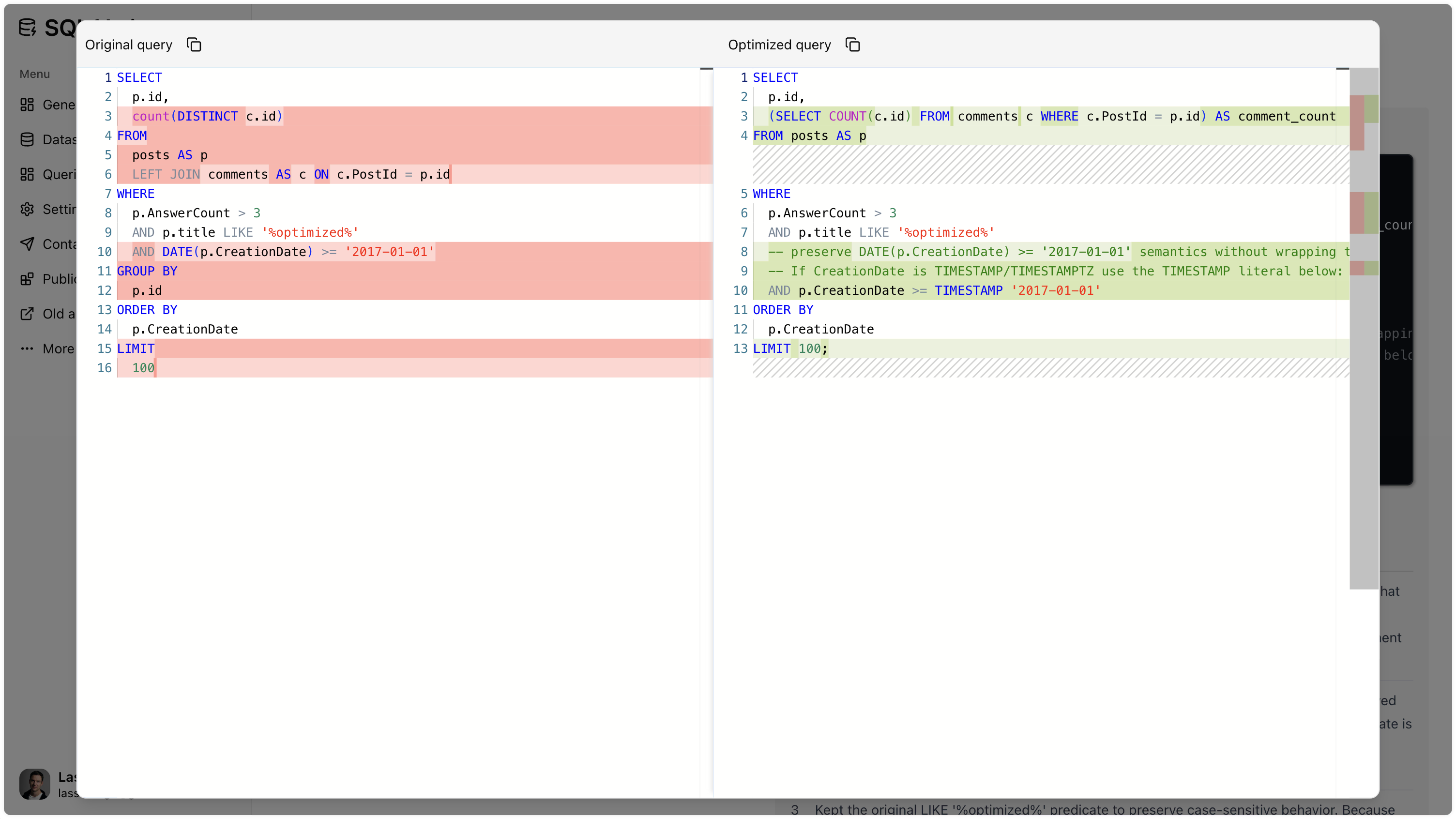View Diff Made By AI